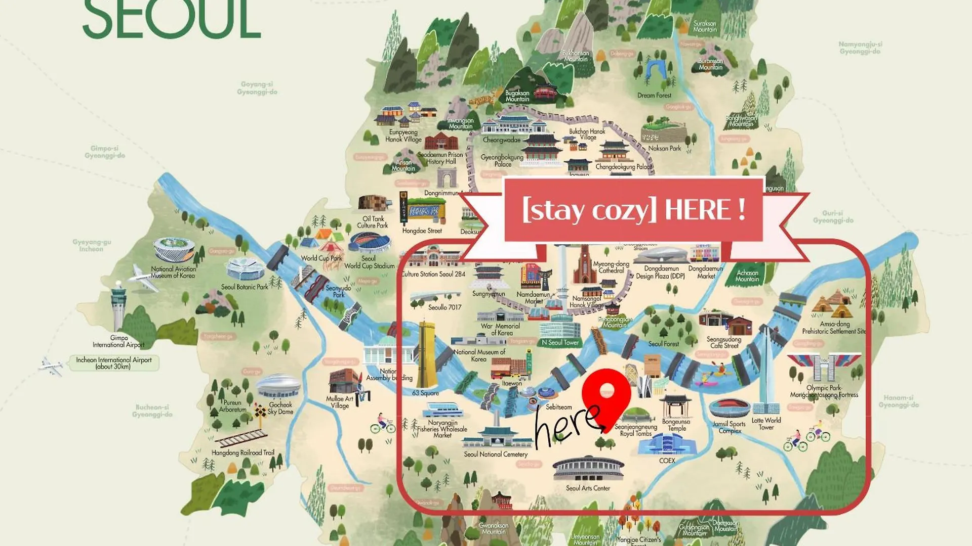 Stay Cozy 401 3Min From Seolleung Stationn Coex Jamsil سيول شقة